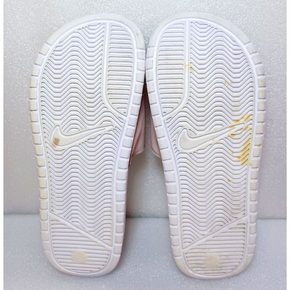 Women's Nike Light Pink & White Swoosh Benassi Soft Midsole Slides Sandals Sz 6 - Picture 12 of 12